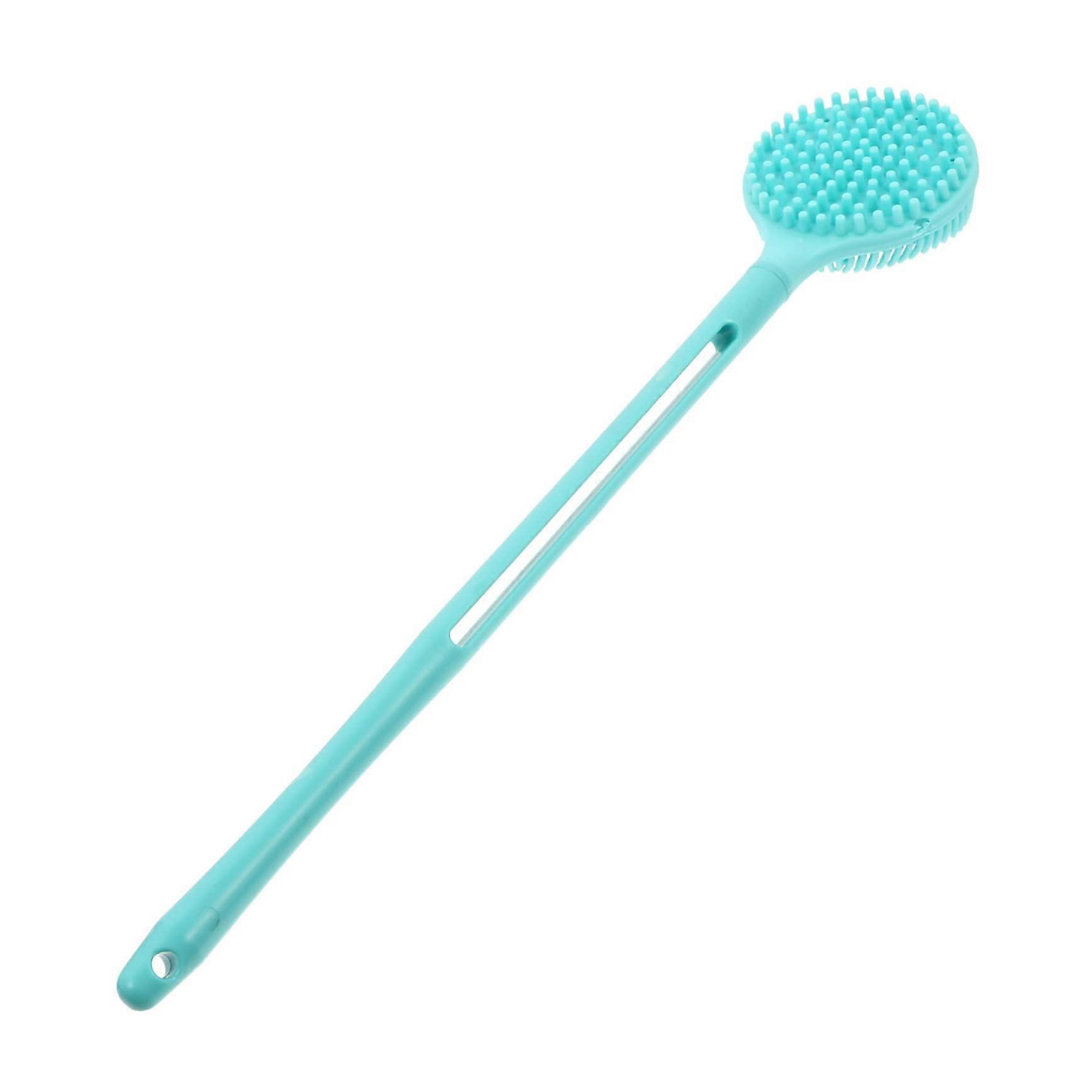 Bath Body Scrubber with Long Handle Silicone Bristles, DoubleSided Back Brush for Shower Spa