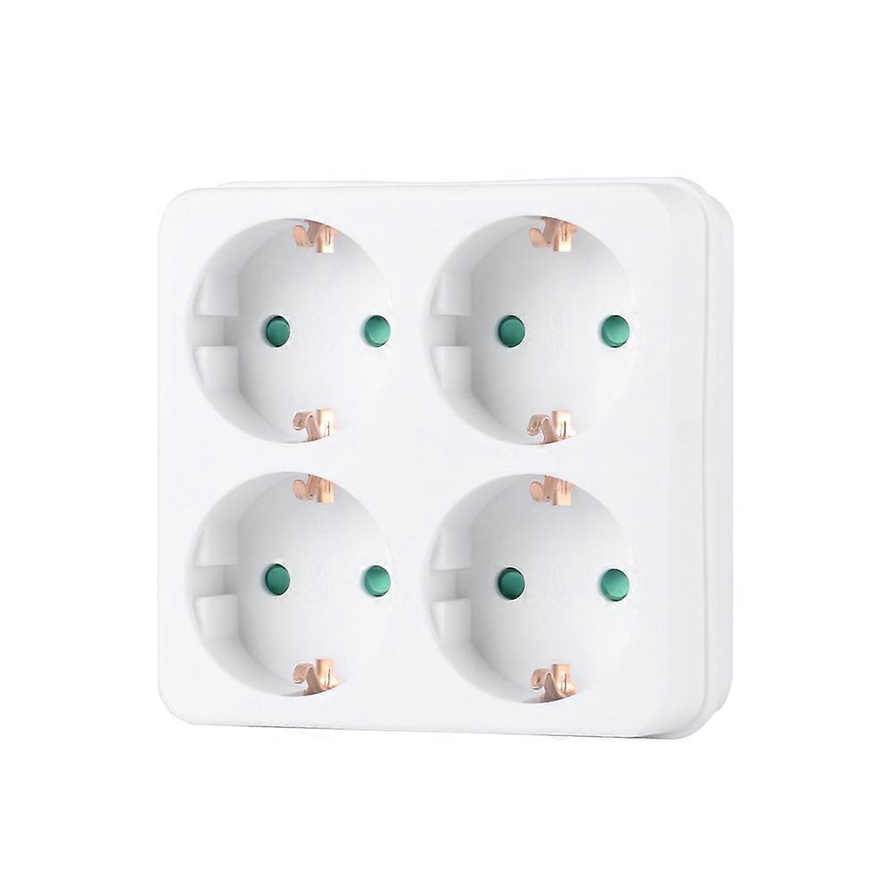 Double Schuko AdapterSocket without Cable,3680W Max 250V/16ASpace-saving Multiple Socket, Triple SchukoSocket