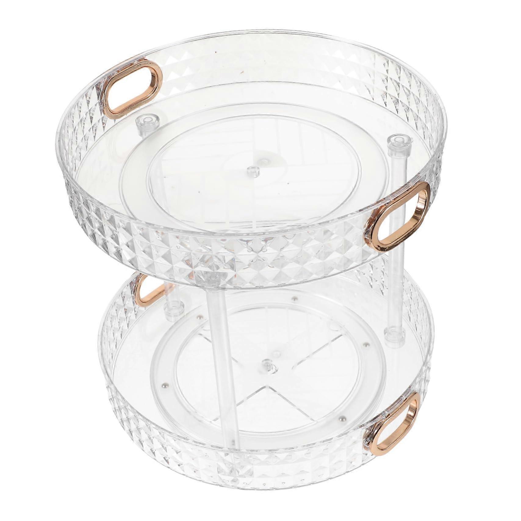 Clear Vanity Organizer Perfume Tray for Makeup Storage, SpaceSaving and Easy Clean Design