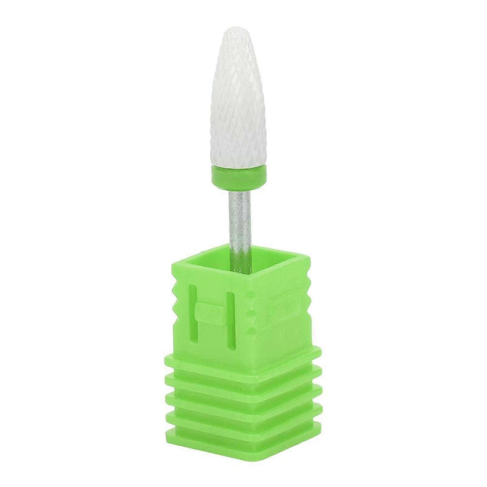 Ceramic Corn Head Nail Drill Bit for Acrylic and Gel Nails, 2.35mm Shank, Precise Shaping