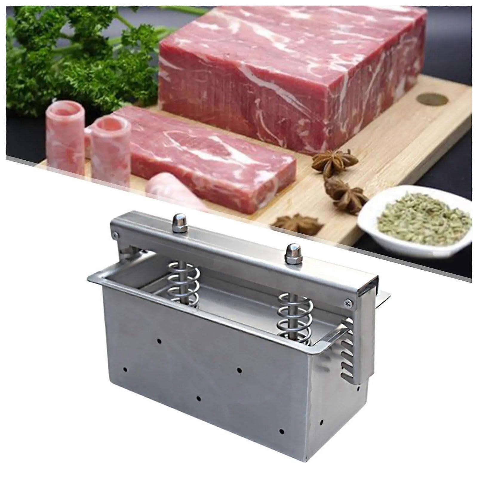 Ham Maker Stainless Steel Adjustable Meat Press with Spring Lid and Quick Release Plate 300g