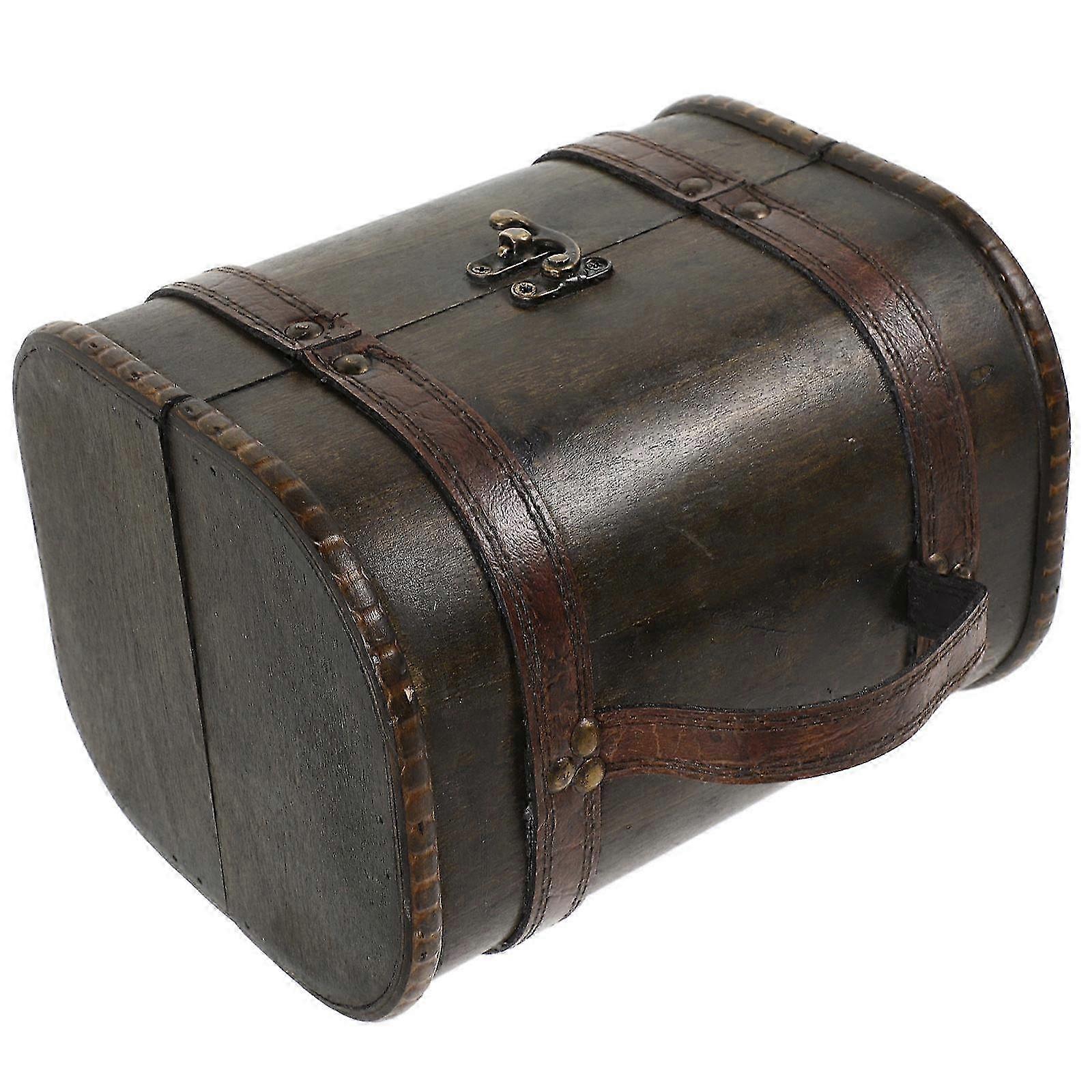 Boîte à bijoux rétro en bois (1 pièce)