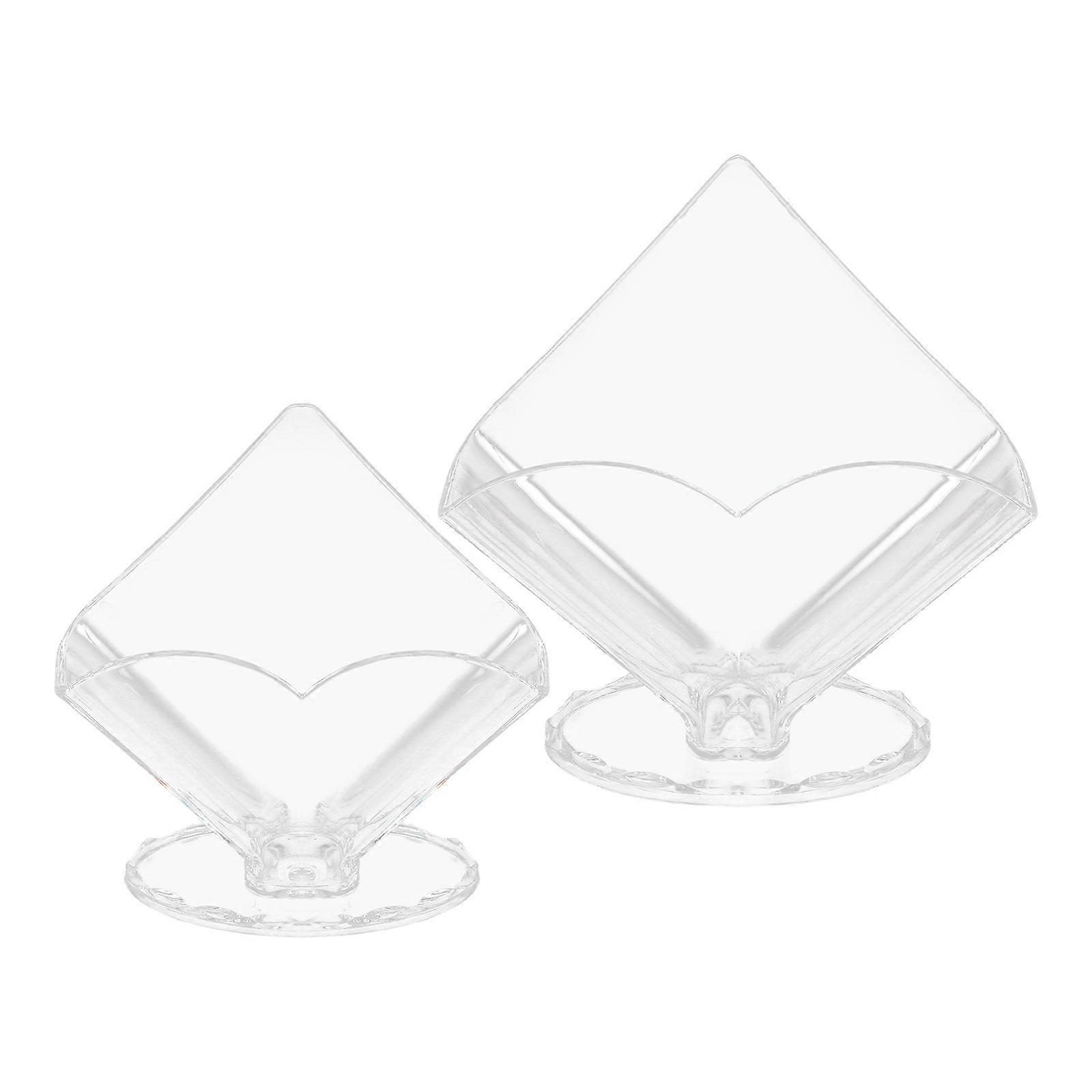 Square Acrylic Napkin Holder for Dining Table 2Pcs Desktop Tissue Stand