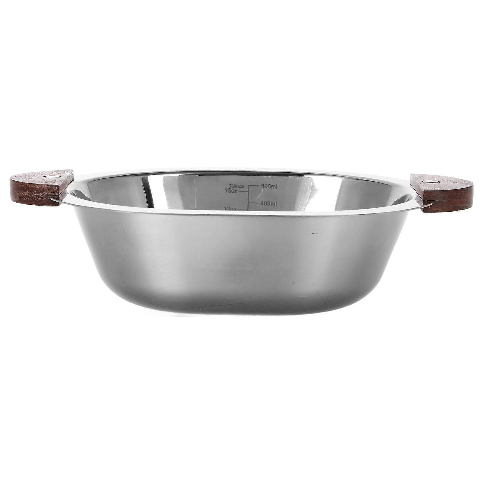 Stainless Steel Bowl Double Handle for Serving Multi-Function Food Bowl
