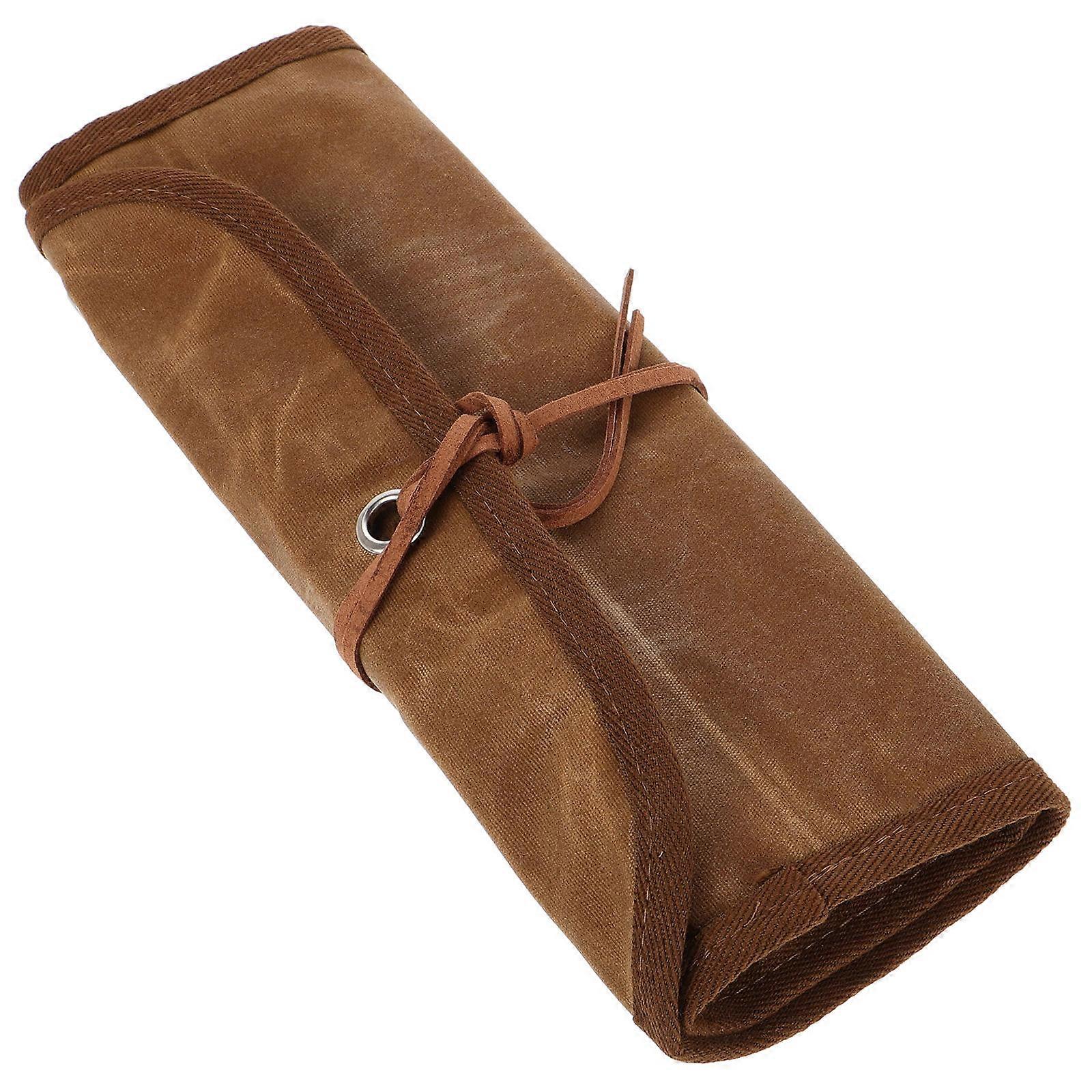 Camping Outdoor Cutlery Storage Canvas Tool Roll Bag