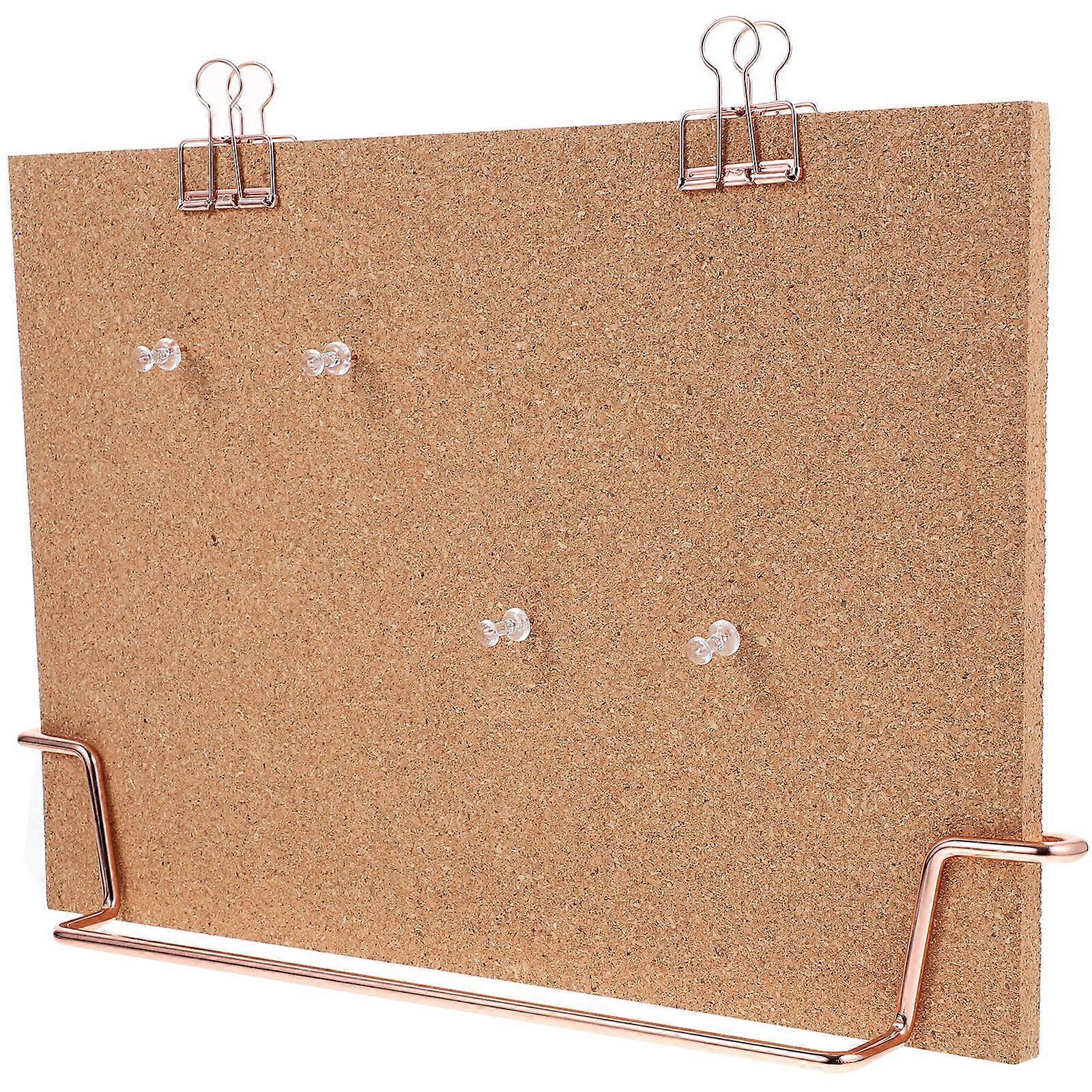 Office Cork Board Small Bulletin Board for Daily Use 2Sets Brown Frame