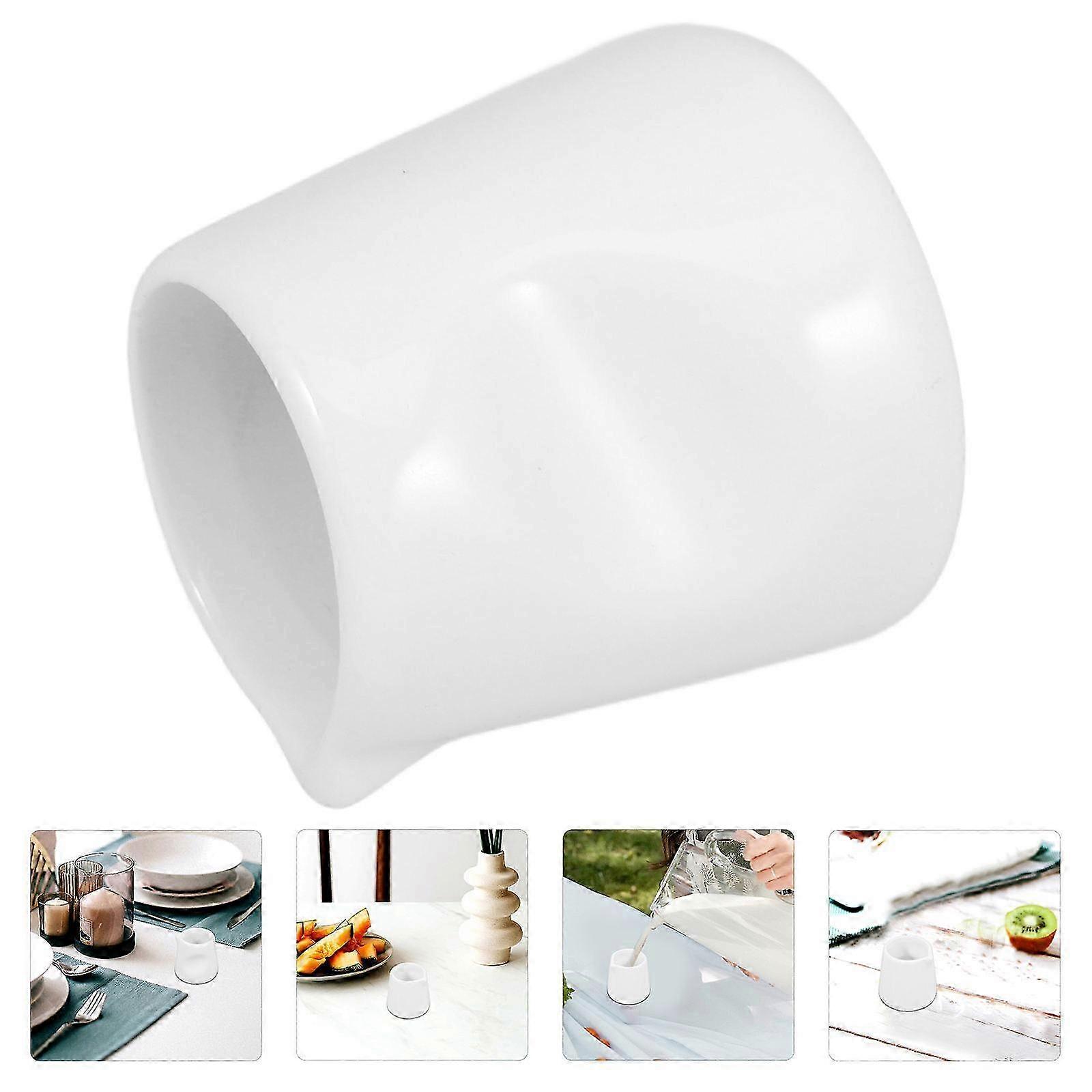 White Ceramic Small Coffee Pitcher compatible Travel Use Multifunctional Serving Capacity 2Pcs