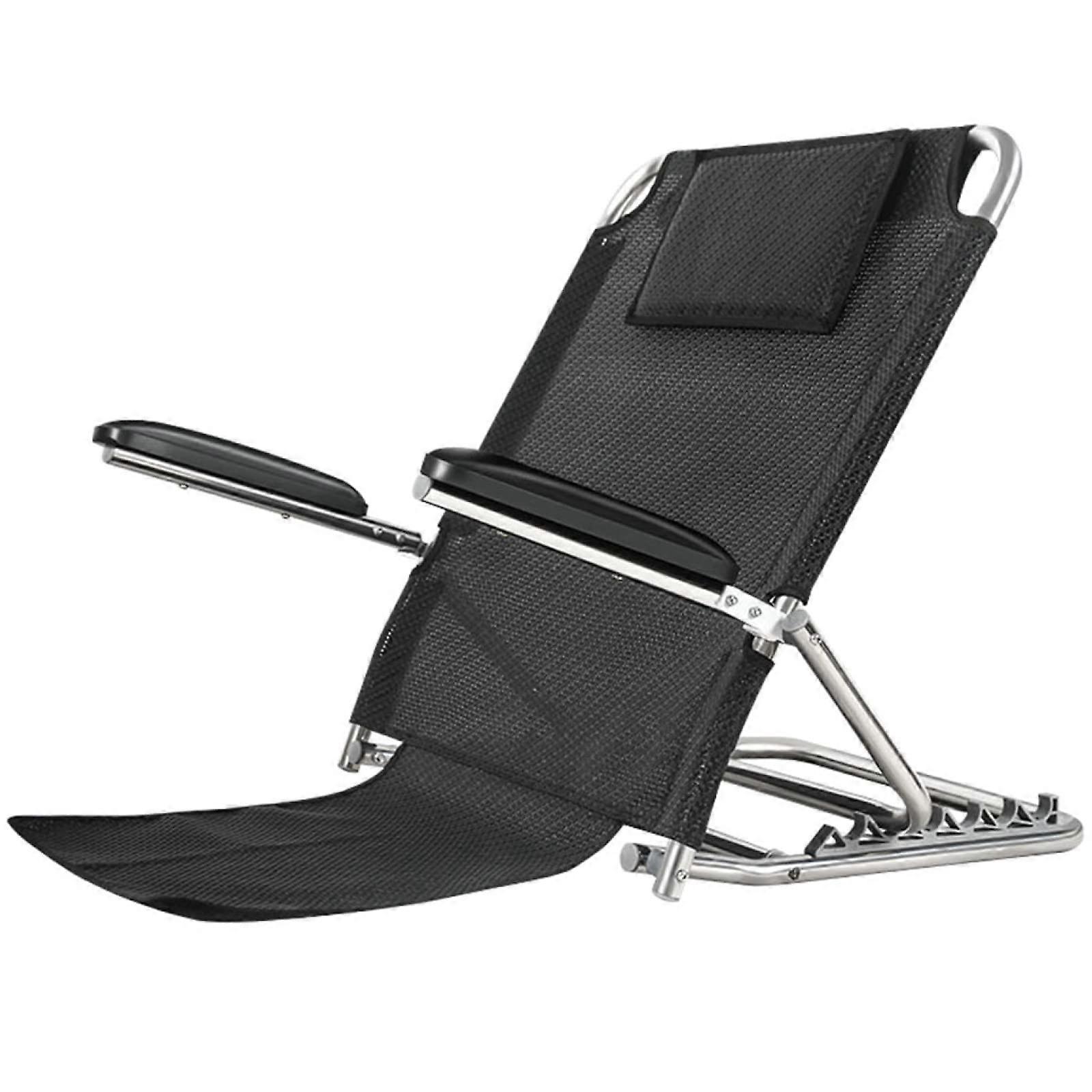 Adjustable Bed Backrest Support with SixLevel Recline, Foldable Cushion and Detachable Armrests