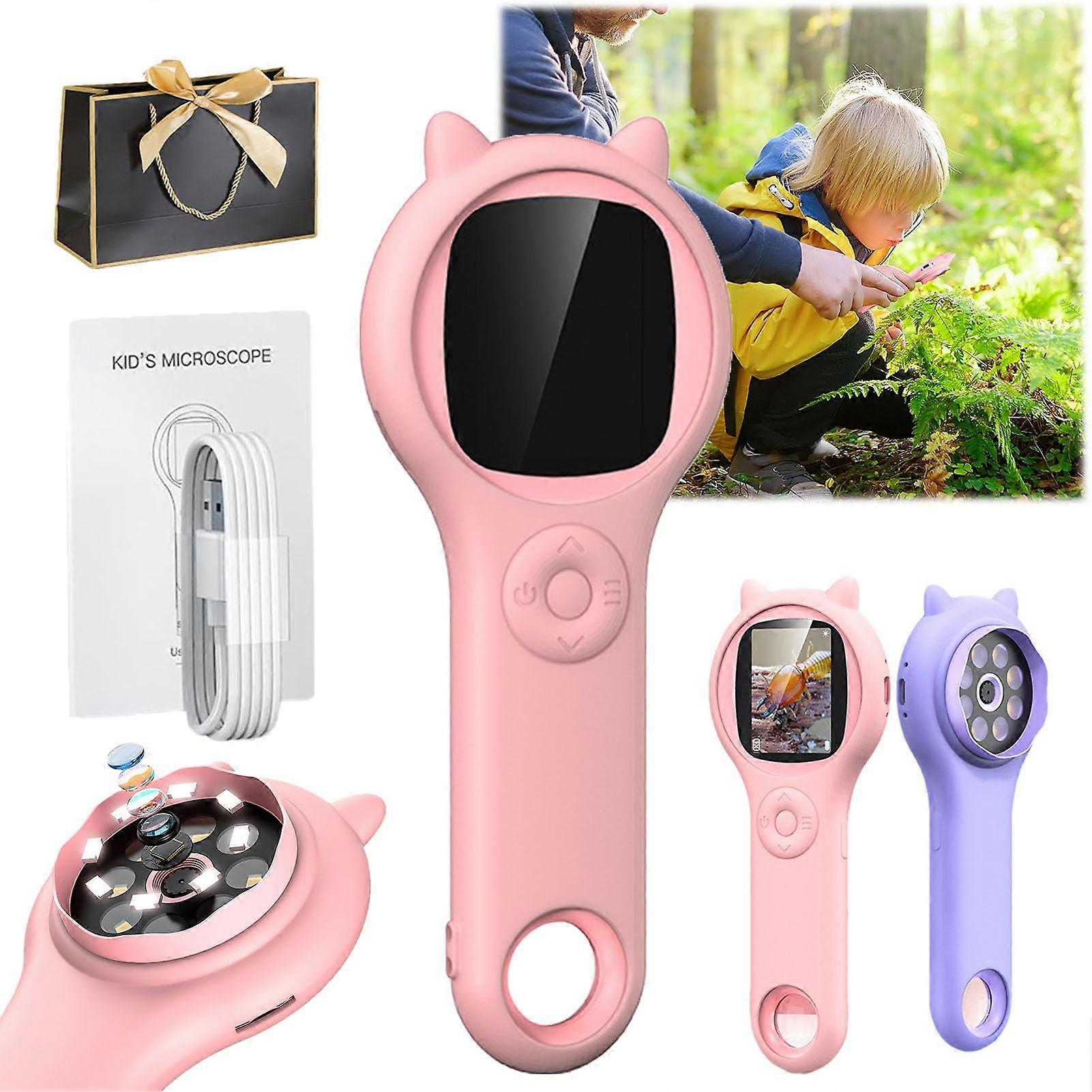 Kids Microscope Handheld with Easy Visual Identification Educational Science Toy for Children