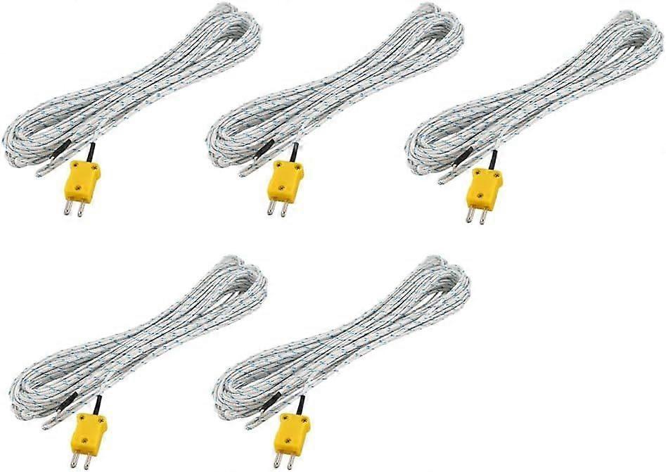 5X 50 250 Celsius K Type Cable 10M Temperature Sensor