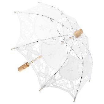Wedding Lace Umbrella for Photography 1Pcs Wooden Handle Prop