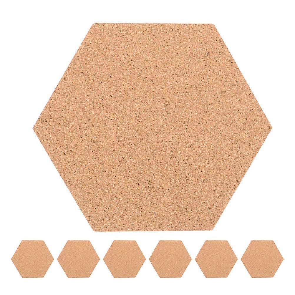 Hexagonal Cork Board with Self-Adhesive Backing for Display Use 1Set
