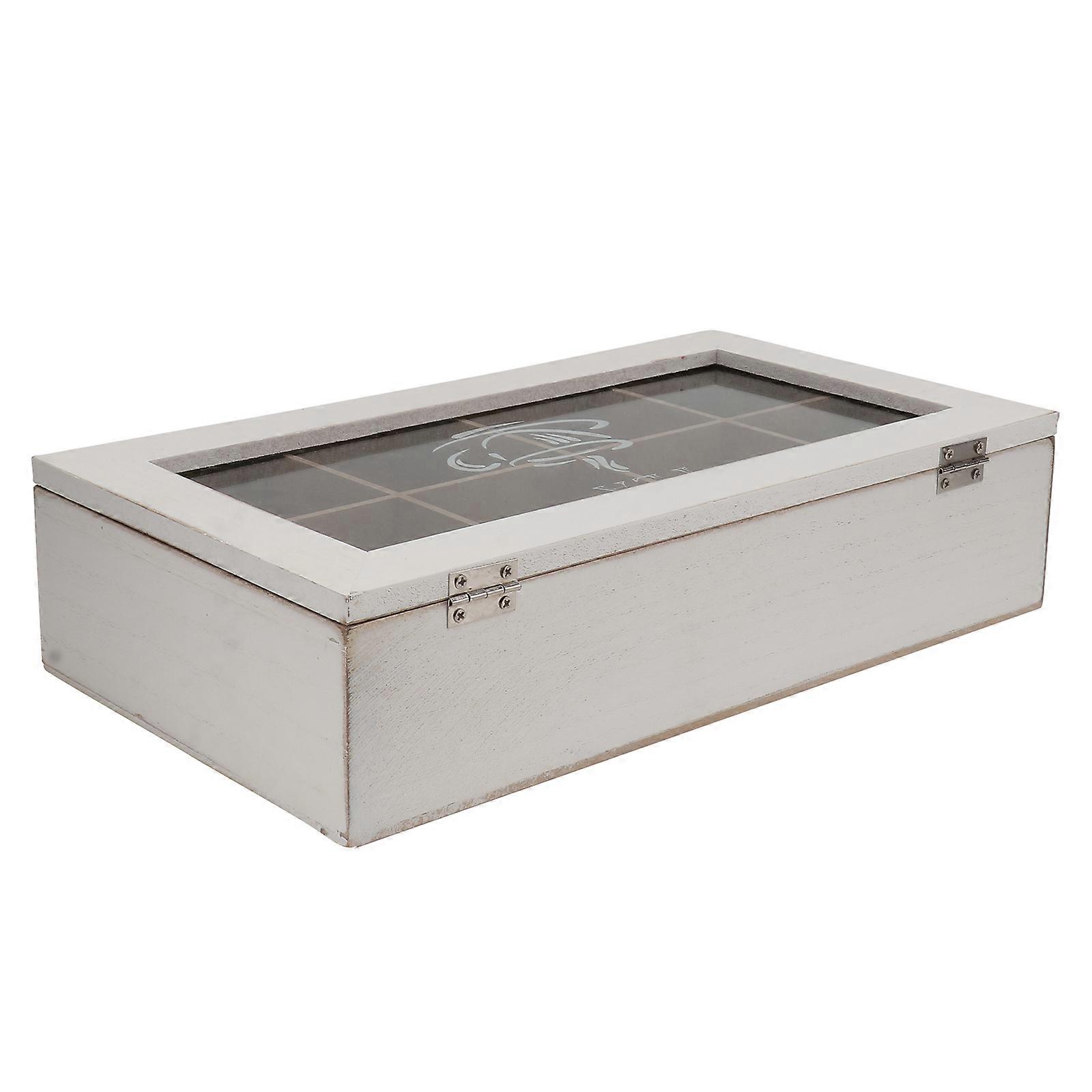 Solid Wood Storage Box for Storage Use Versatile Grey Wooden Container