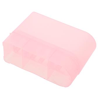 Nail Drill Bits Storage Box for Manicure Grinding Head Organizer Pink