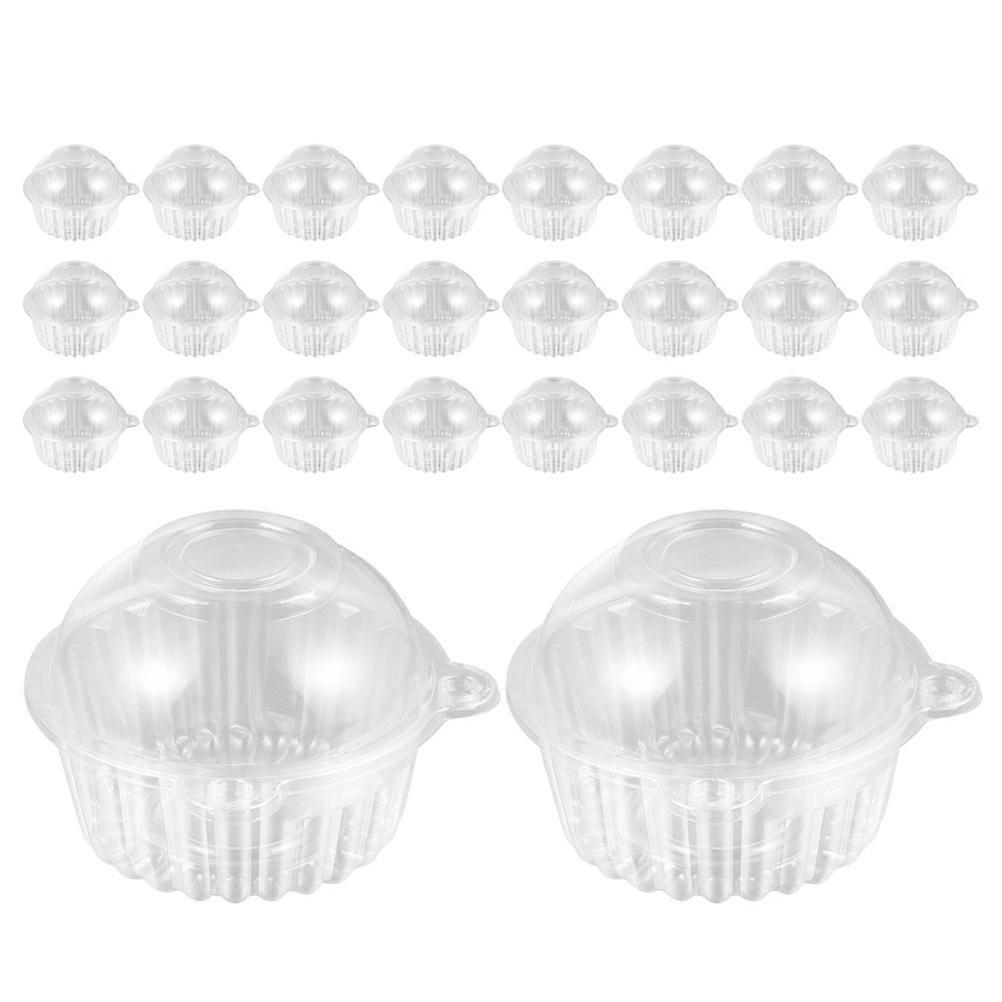 Baking Packaging Box Transparent Pet Holders for Storage 50Pcs