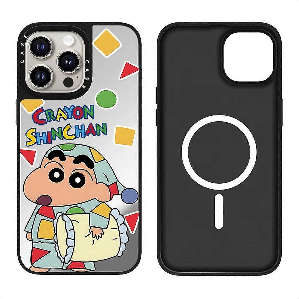 Case for iPhone 14 Pro Magnetic Silver Black Noz1257