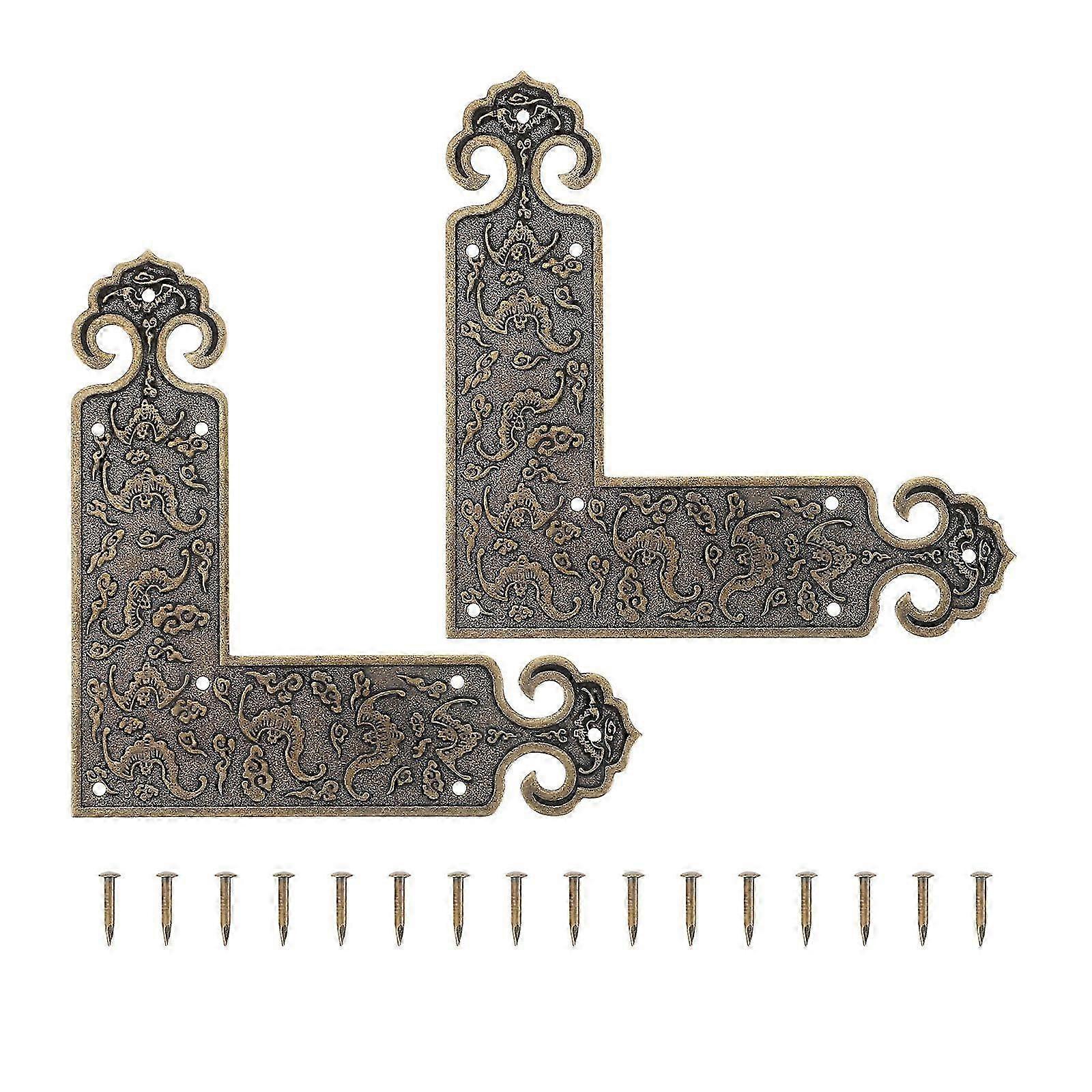 Robuste Eckenschützer aus Messing für Möbel, 2-teiliges Set