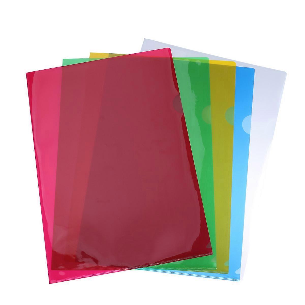 Document Expanding Wallet for Organizing Files 20Pcs Clear L Type Folder
