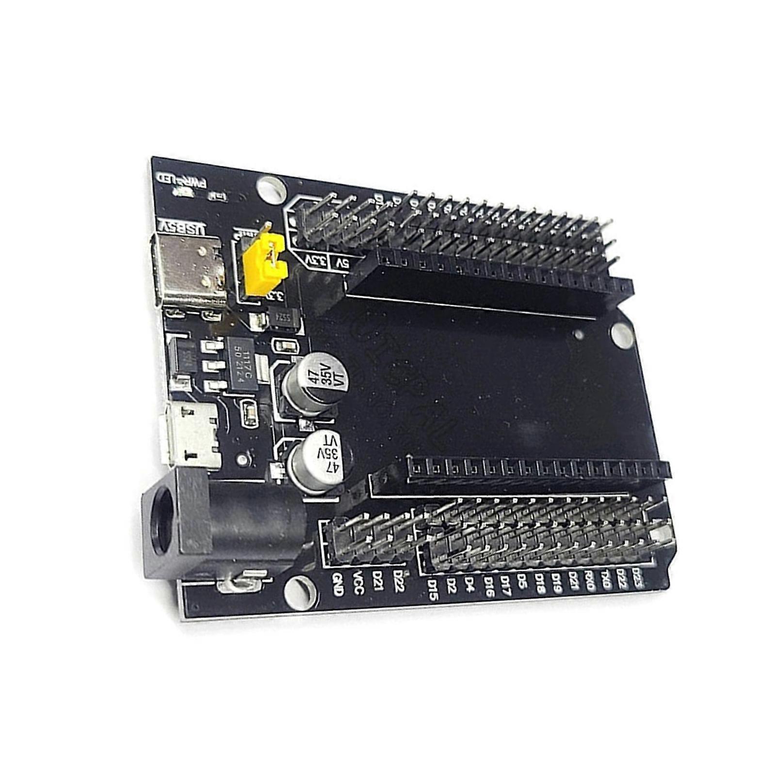 Development Board 2.4GHz DualCore WLAN WiFi + Bluetooth-compatible 2-in-1 Microcontroller ESPWROOM32 Chip for ESP32 Multicolor