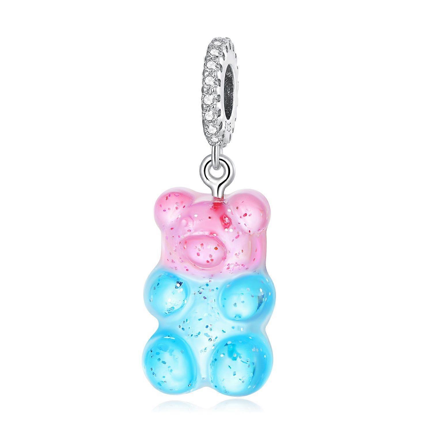 S925 Sterling Silver Candy Bear Pendant