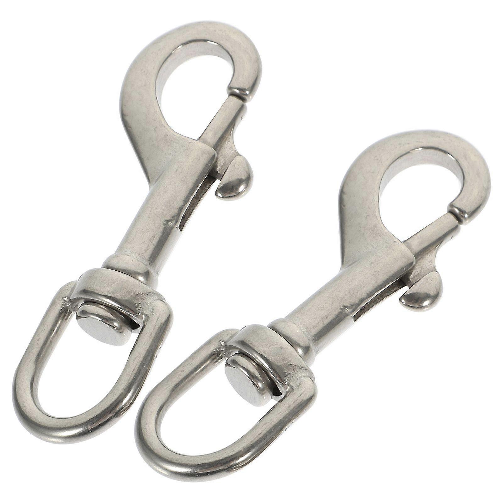 2Pcs Diving Hook Bolt Snap Hook Swivel Hook Underwater Bolt Snap Hook Single Headed Pet Leash Hook