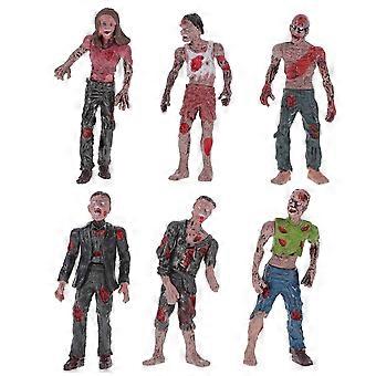 Zombie Dolls for Playing Use 6Pcs Static Models Assorted Color Figures Toys