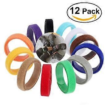 PIXNOR 12 Colors Adjustable Puppy Collars2 packs x 12pcs