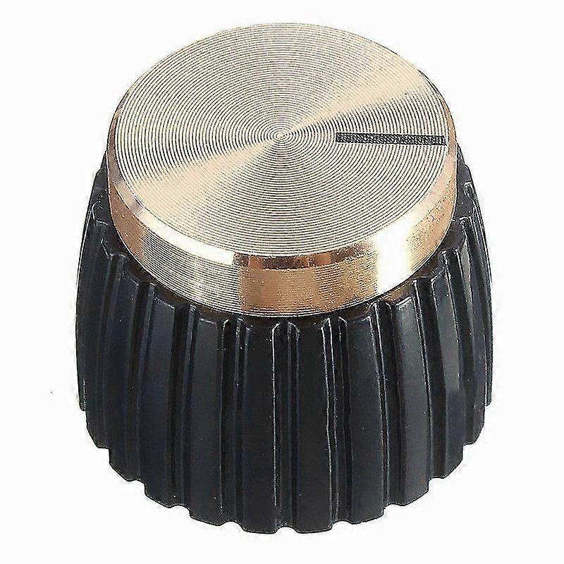 10x Guitar Amp Amplifier Knobs Push-on Black+gold Cap For Marshall Amplifier