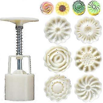 7pcs Bath Bomb Mold Set Includes 1pcs Bath Bombs Press And 6pcs Stamps