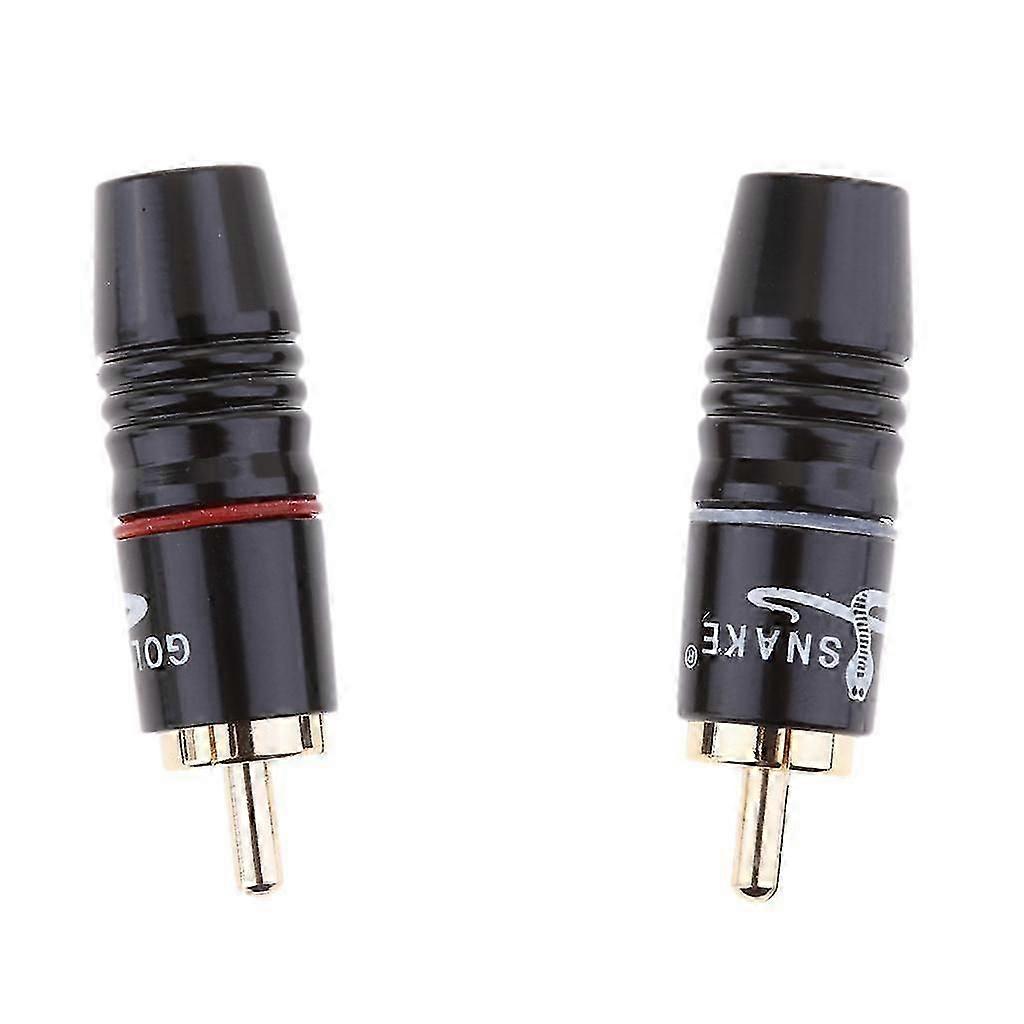 2x RCA Plugs Soldering Audio Video Cable Cable Adapter Connection