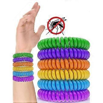 12 Pack Mosquito Repellent Bracelet Bands, Insect Pest Control Wristbands for Outdoor Activities