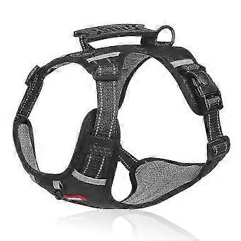 DUOMM HT-524 Breathable and Reflective Pet Dog and Puppy Safety Vest Harness with a Control Handle (Yellow)