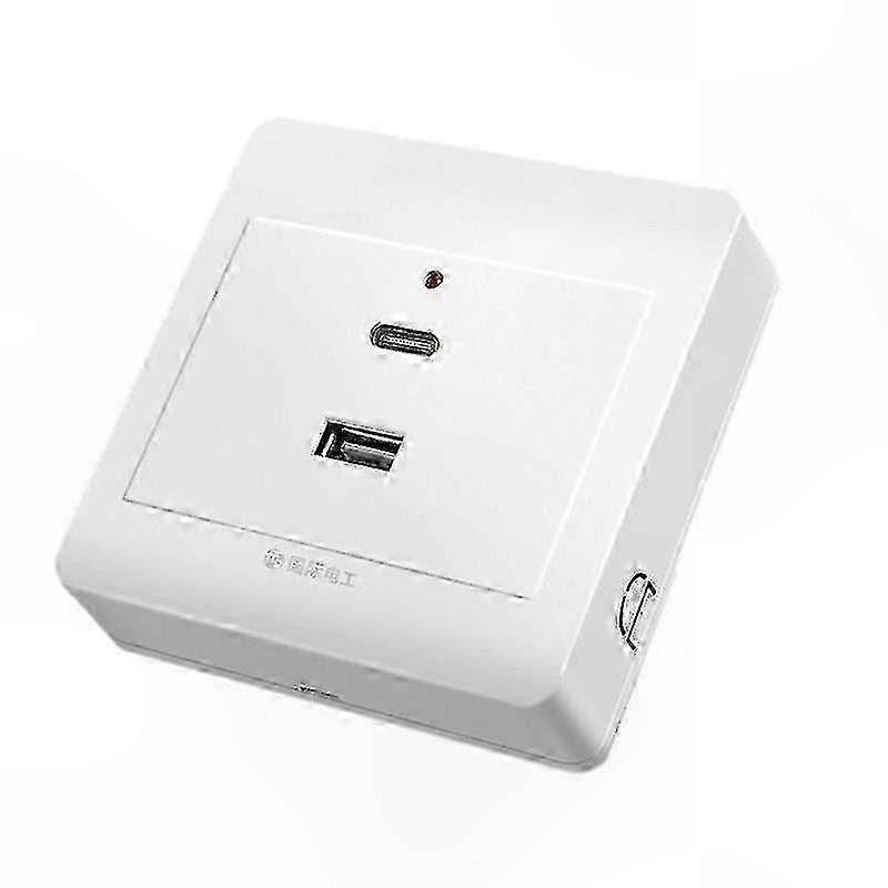 USB Wall Socket with 18W Type-C Fast Charging Port, 220-250V, Concealed or Surface Mount