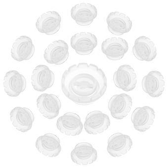Grafting Eyelash Cup Lurrose for Lash Holding 100Pcs White
