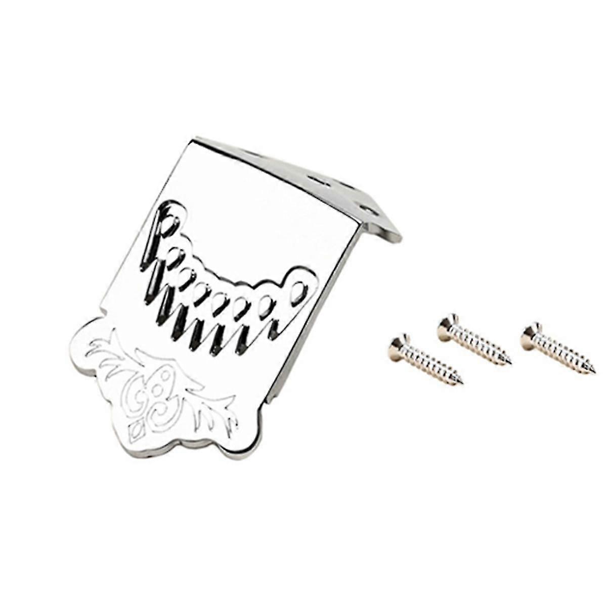 Silver Mandolin Triangle Tailpiece Bridge Screw For Mandolin 8 Loop-end Strings 3-6 Strings Cigar B