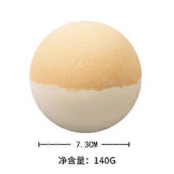 Eksplosiv tofarget badesaltball 140g essensiell olje aromaterapi badeball boblebombe saltbad badeball bergamot + sitron 140g