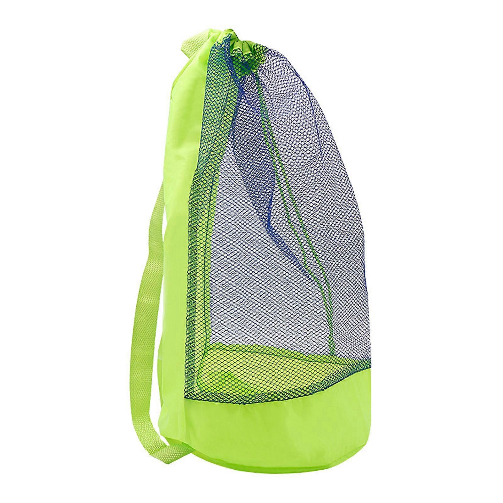 Beach Bag with Foldable Storage and Transparent Mesh Design