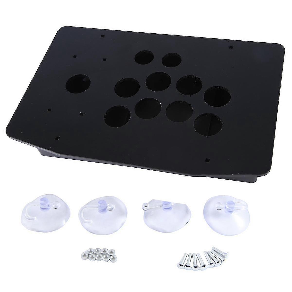 Arcade Joystick Acrylic Panel Case compatible with Arcade Game Machine DIY Can Be Installed Joystick Button compatible with
