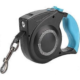 Retractable Dog Leash Adjustable Heavy Duty Led Dog Walking Leash With Non-slip Handle (black Blue) (1pcs)