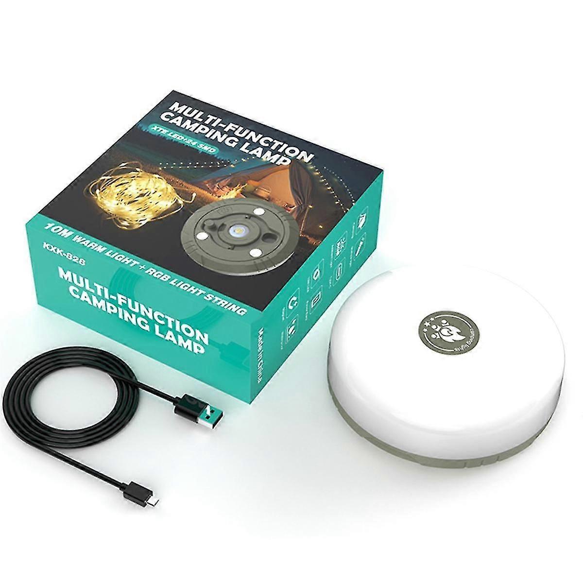 Camping String Lights,with 8 Adjustable Modes, LED Camping Lantern Rechargeable,Camping Lights for