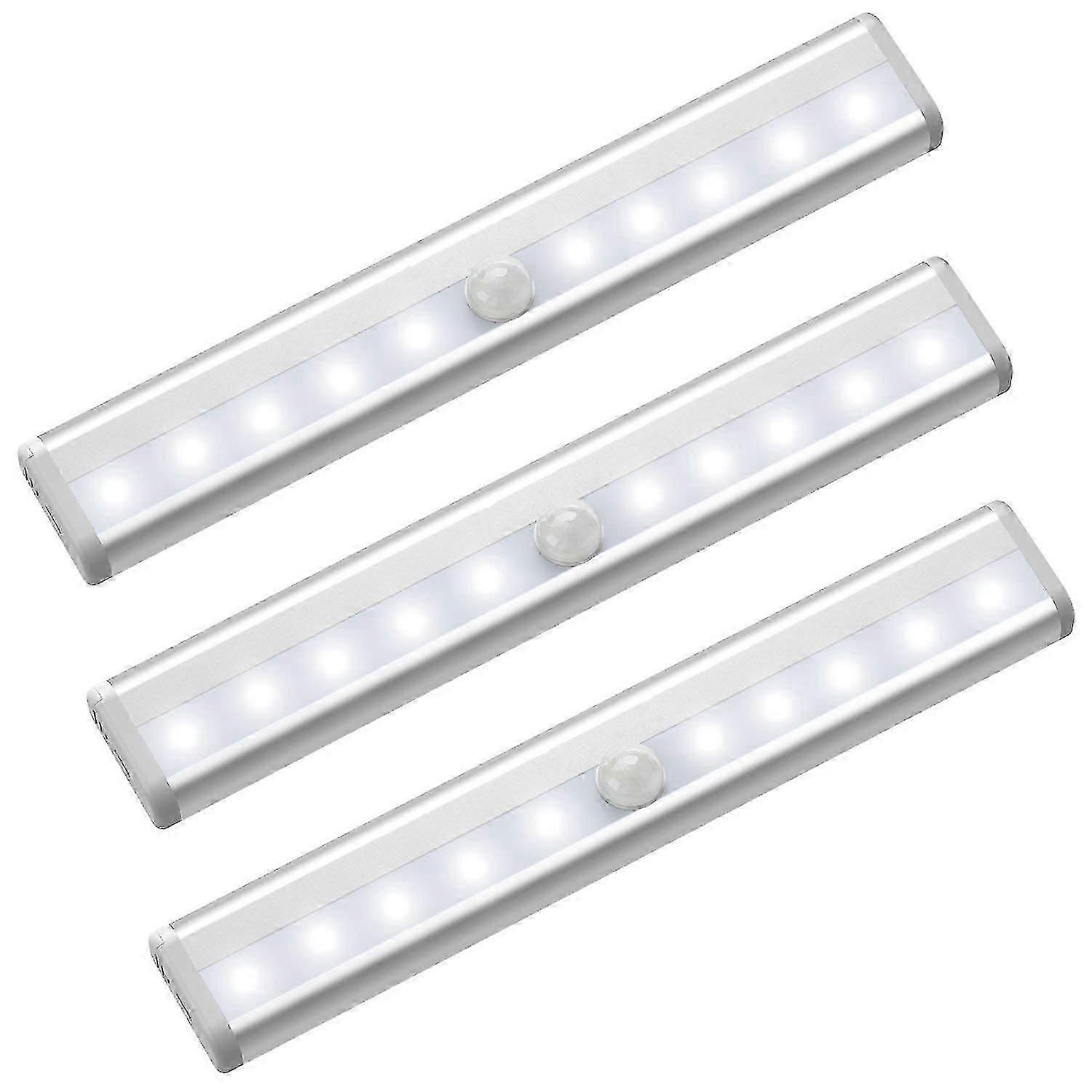 3pcs 10 Led Infrared Induction Light Motion Sensor Night Light Closet Light