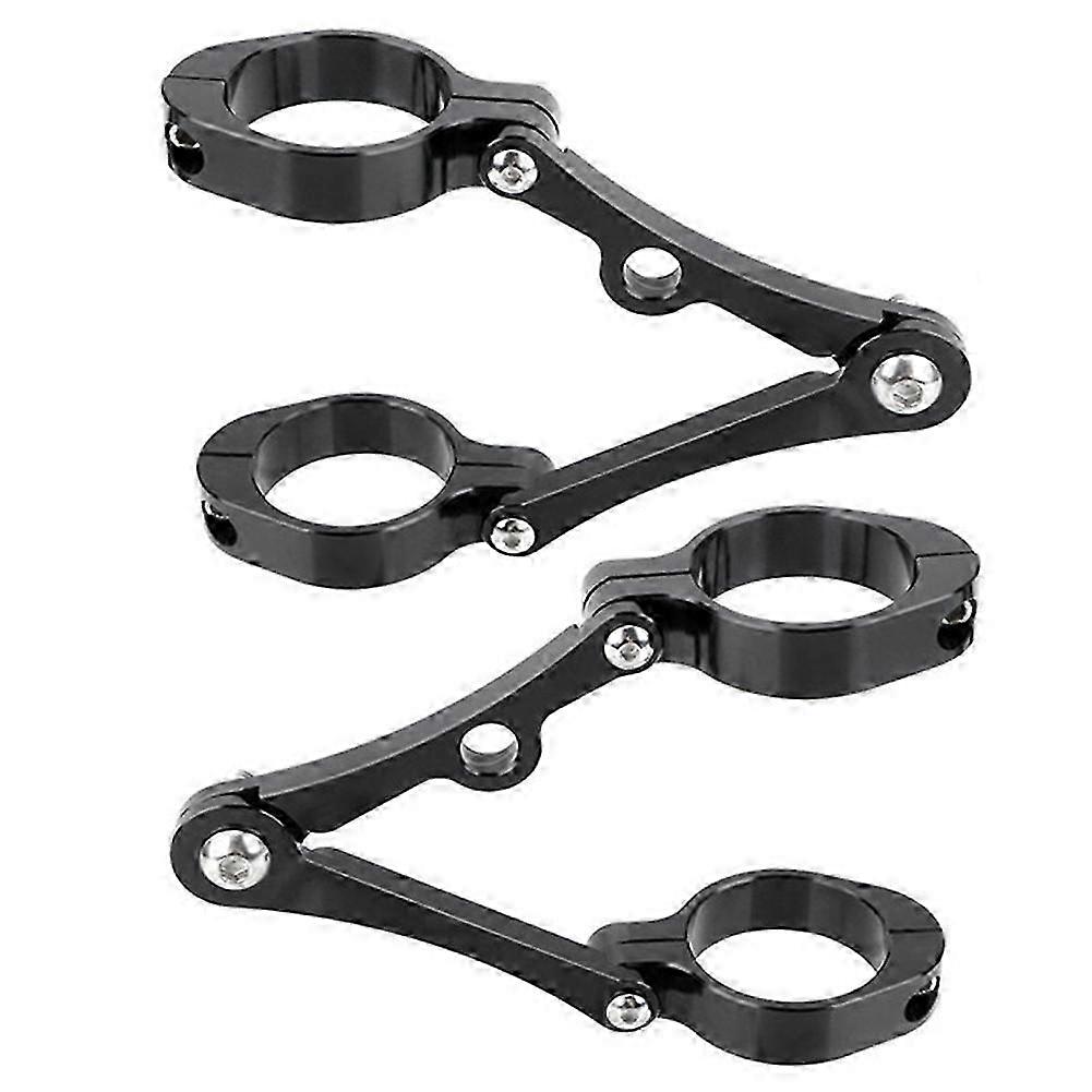 Motorcycle Universal Headlight Bracket Mount Clamp compatible with 39mm-41mm Adjustable Headlight Mount Clamp Black