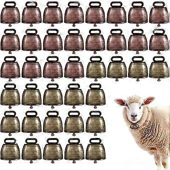 40 PCS Mini Cow Bells Bulk, Goat Bells for Collars, Iron Metal Animal Copper Bell, Small Cowbell for Farm Pets