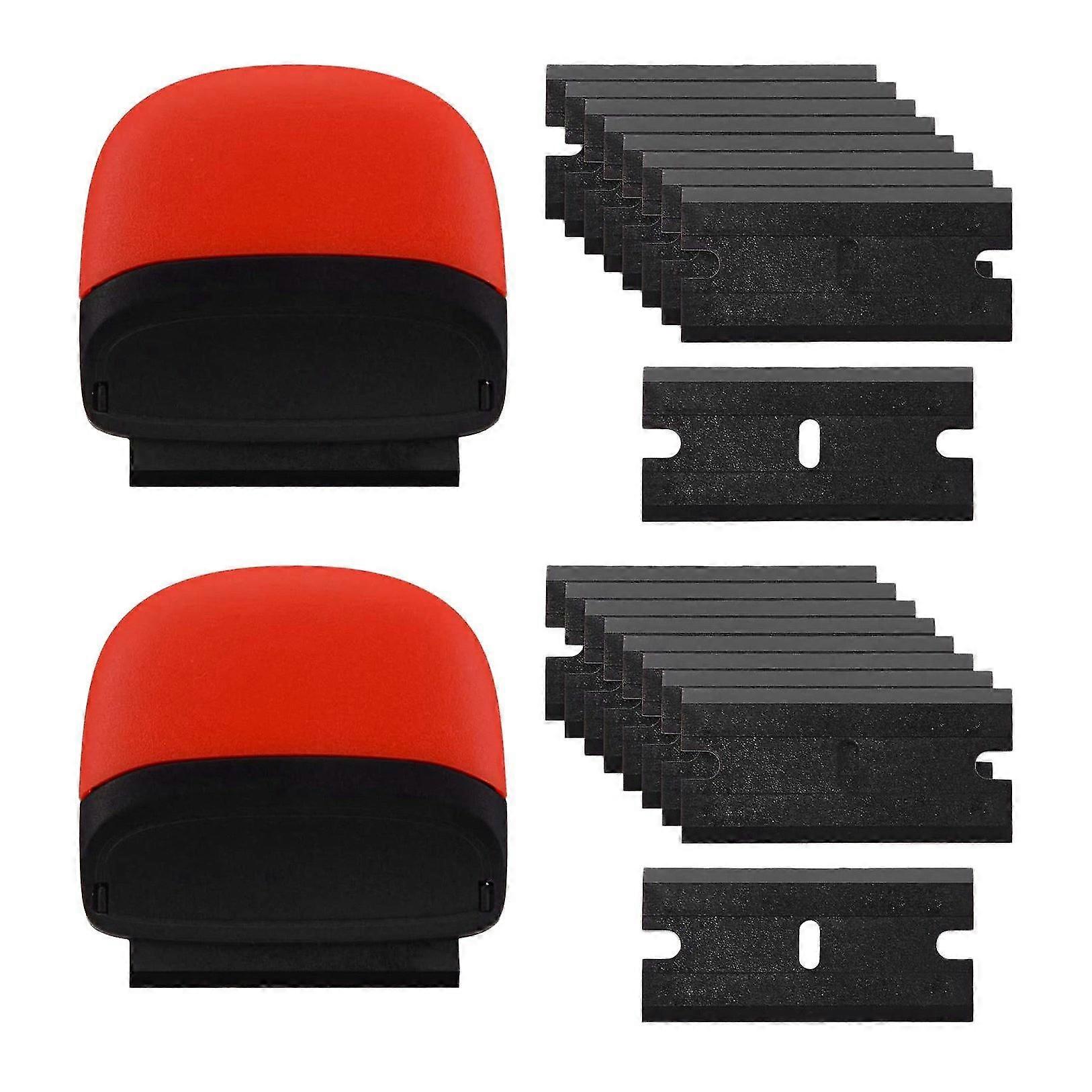 2pcs Mini Plastic Razor Scrapers Label Remover For Cleaning Paint