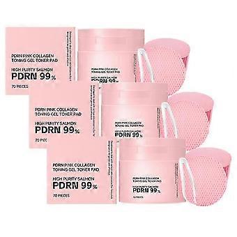 2026@3x Pink Collagen Jelly Pad | Gel Toner Pads with Niacinamide & Hydrolyzed Collagen | Soothing, Radiance & Uneven Skin Tone | 70Pads@e2