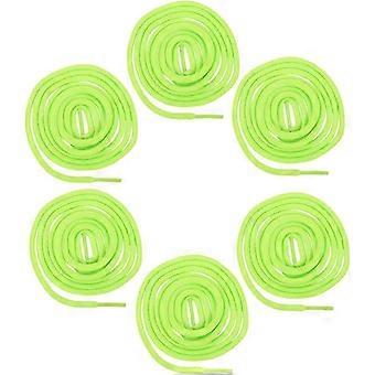 6pcs 120cm round Colored Shoelaces for Sneakers Replacement Polyester Shoe Laces for Adults Casual Running and Hockey Shoes in Olive Green