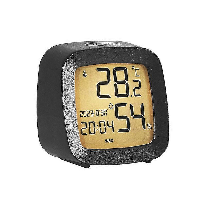 Simple multi-functional clock with temperature and humidity control, compact LCD clock, student clock, creative bedside alarm clock