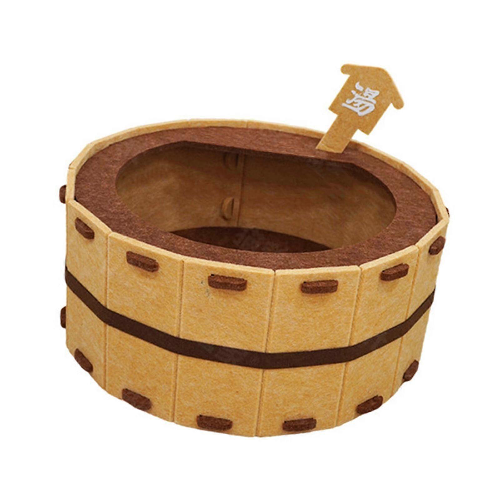 Thick Felt Cat Cave Bed Onsen Inspired Design