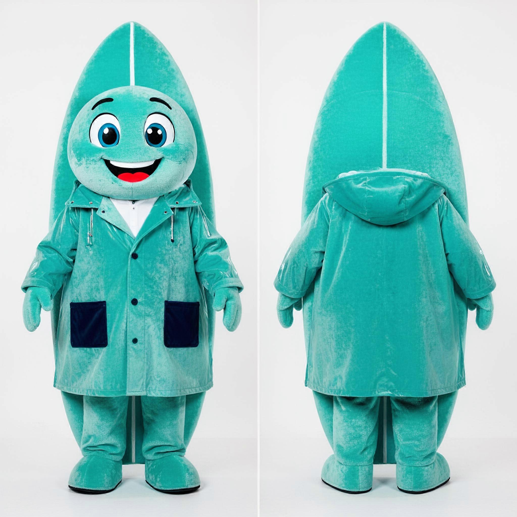 MASTICOT Turquoise Velvety Surfboard Mascot