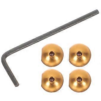 Bike Cable End Caps Golden Aluminum Alloy for Brake Cable End Crimps 1Set